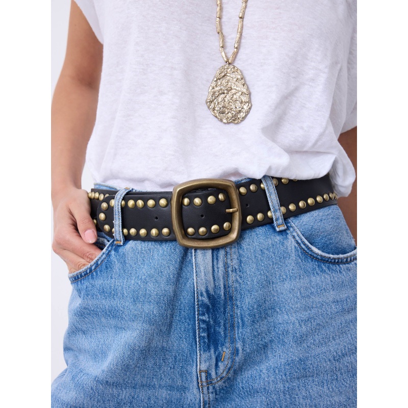 Ceinture cuir Pat|Noir|XS/S|S/M|L/XL