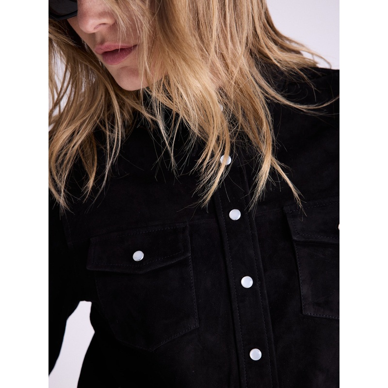 Chemise cuir Olivia|Black|S|M|L