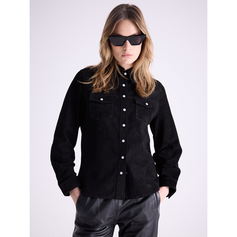 Chemise cuir Olivia|Black|S|M|L