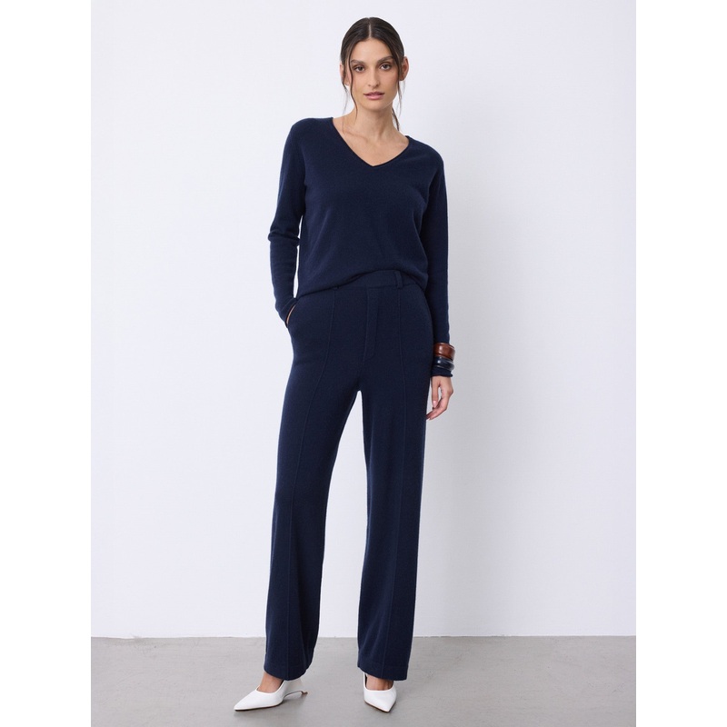 Pantalon cachemire Eliana|Marine|XS|S|M|L