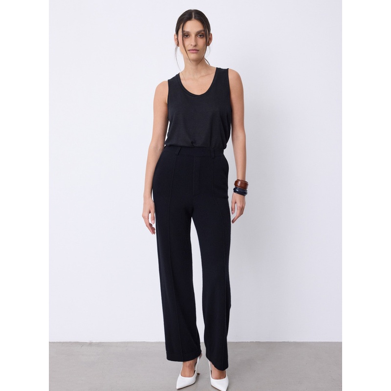 Pantalon cachemire Eliana|Noir|XS|S|M|L