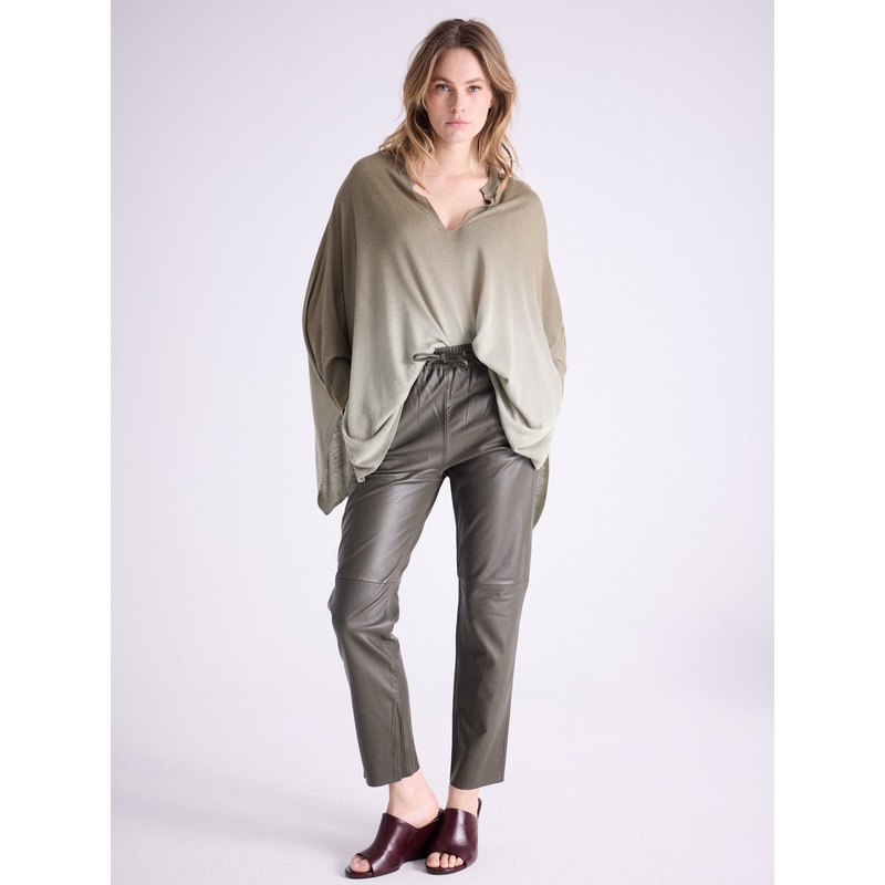 Pantalon cuir Karl|Khaki|S|M|L