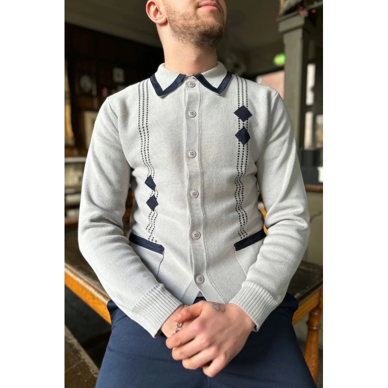 Archive Diamond Dove Grey – Polo Knit