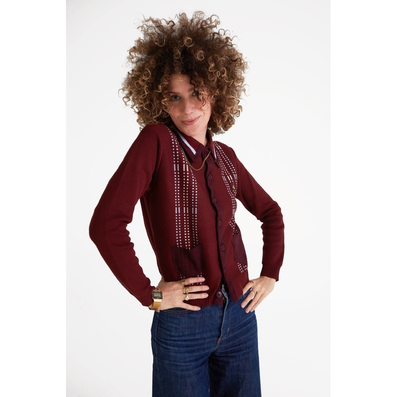 Exclusive Yardi Cardi Cabernet – Polo Knit