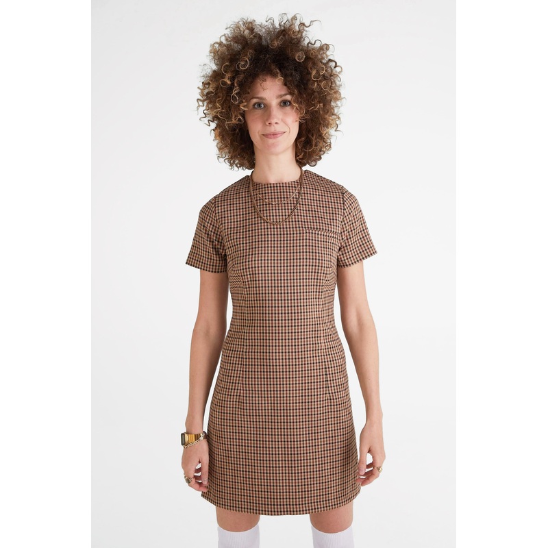 ‘The Valerie’ Rosso Check – Dress
