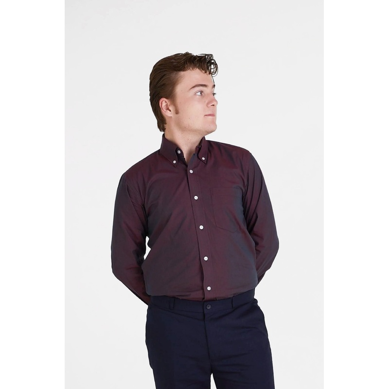 Tonic Burgundy Two Tone L/S – Shirt