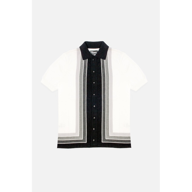 Curtis Graduated Stripe ‘Ghost Town’ – Polo Knit