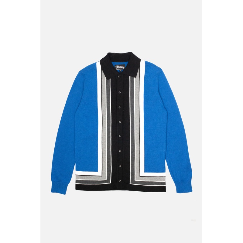 Curtis Graduated Stripe Royal Blue – Polo Knit