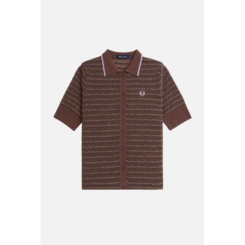K8112 Boucle Jacquard / Carrington Brick – Knitted Polo