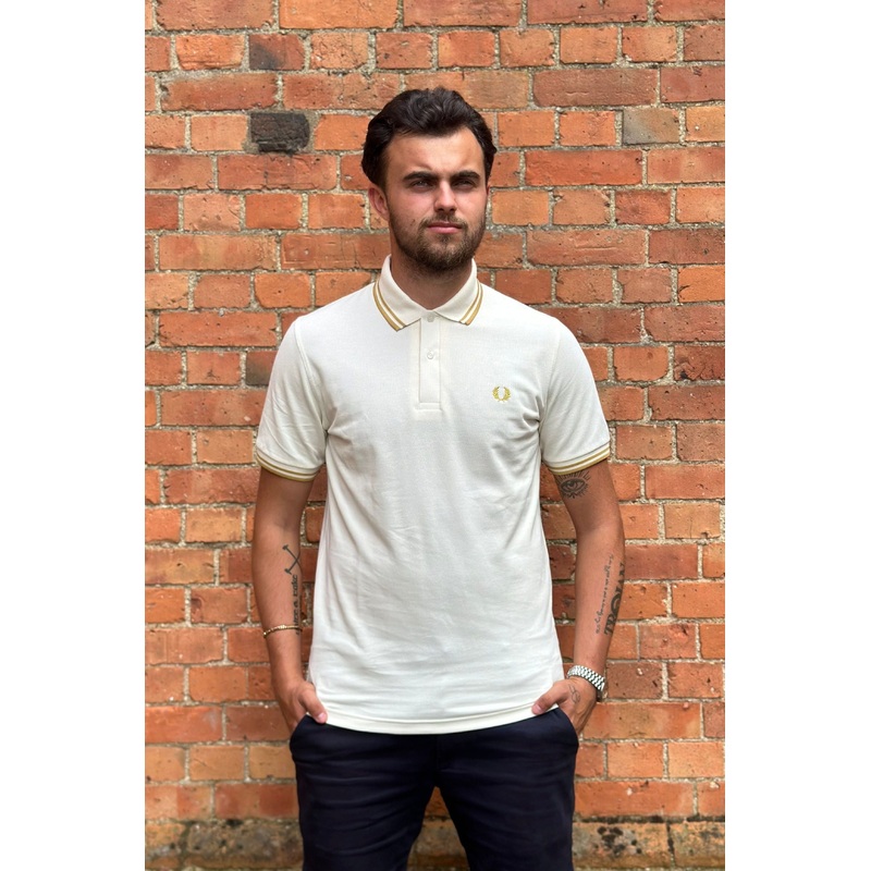 M12 Made In England Ecru/Honeycomb Twin Tipped – Polo Shirt