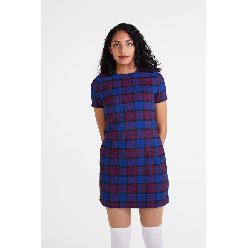 Made in England ‘The Nancy’ Blue / Maroon – Dress