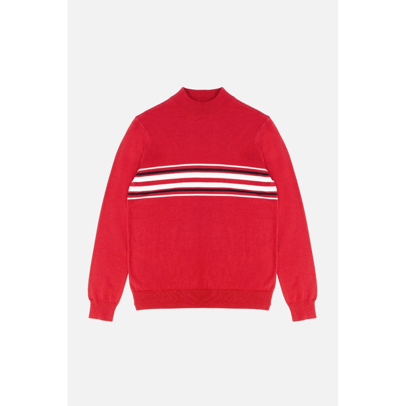 Knebworth Border Stripe Blood – Turtle Neck