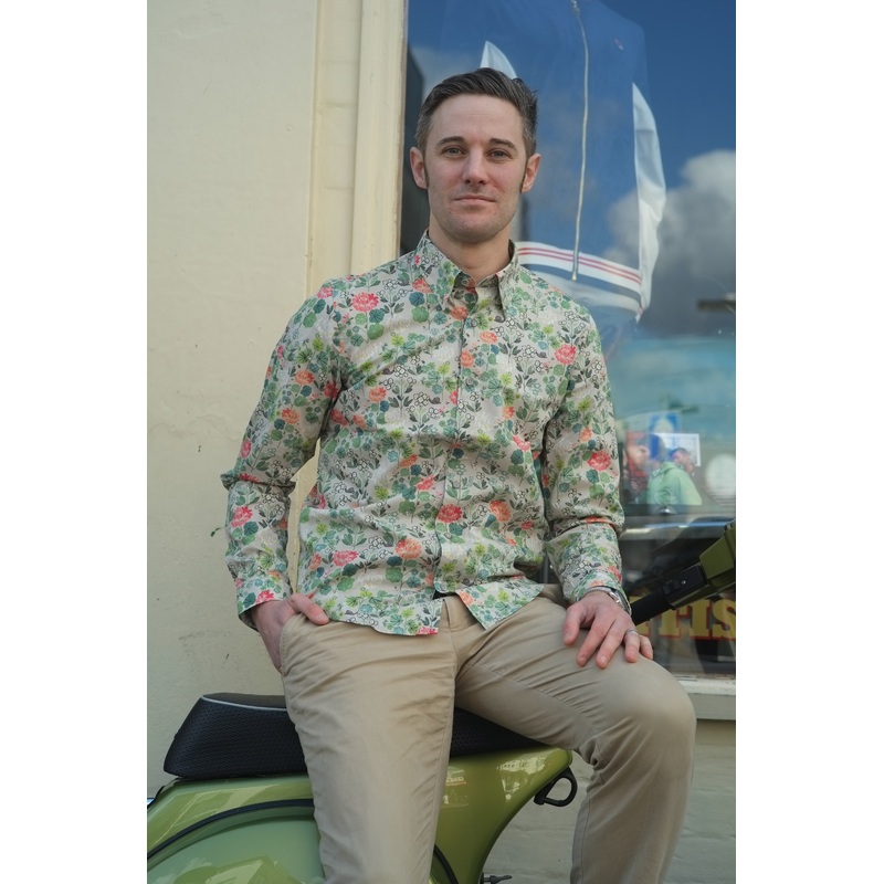 Clarke Meadow Green Floral Long Sleeve – Shirt