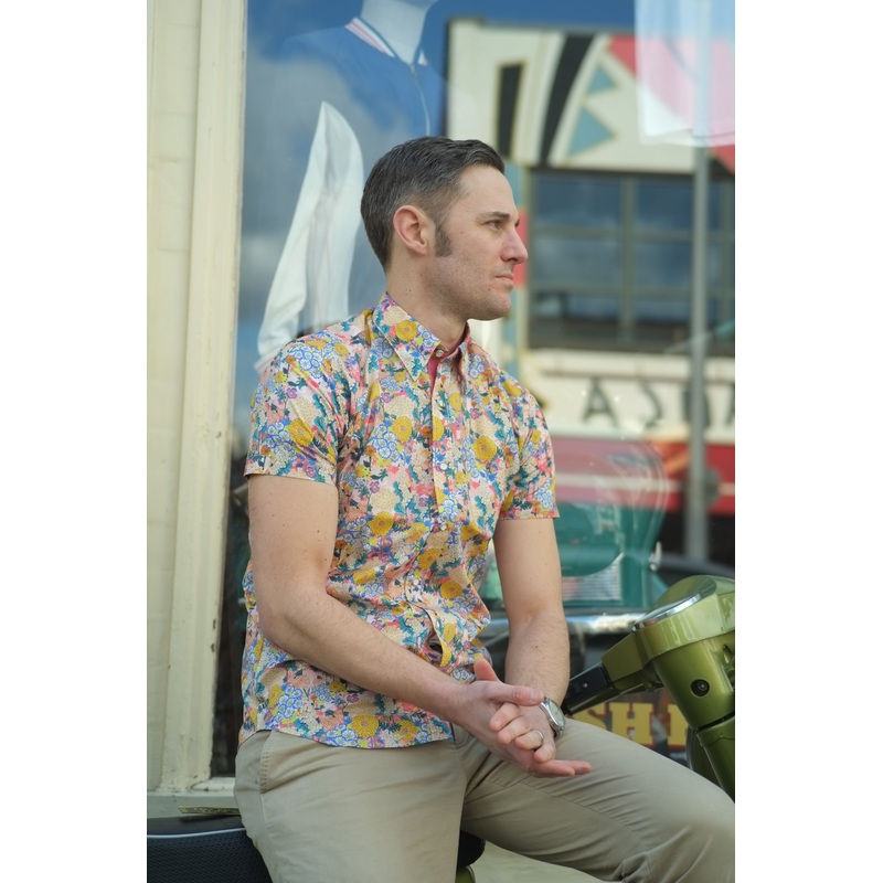 Teddy Peach Floral S/S – Shirt