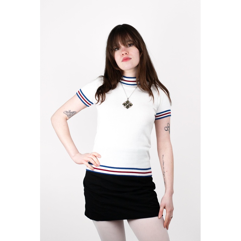 Dorval Ecru Knitted – Mock Turtle Neck