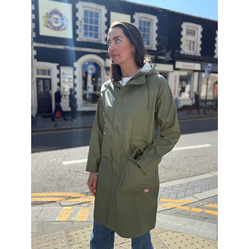 Janna PU Deep Lichen – Rain Parka