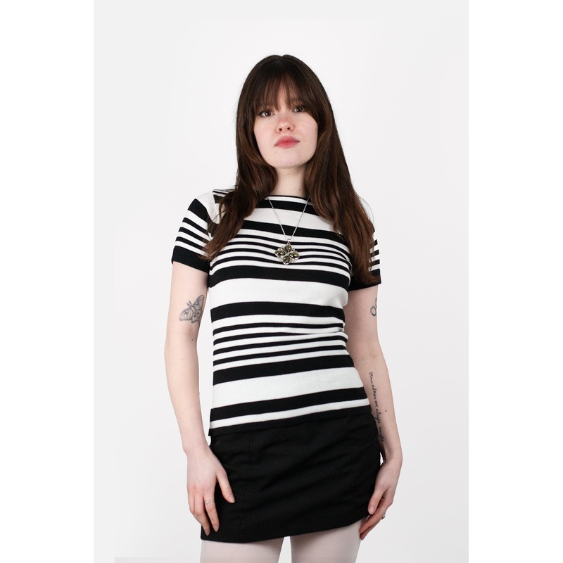 Jean White / Black Stripe – Knit
