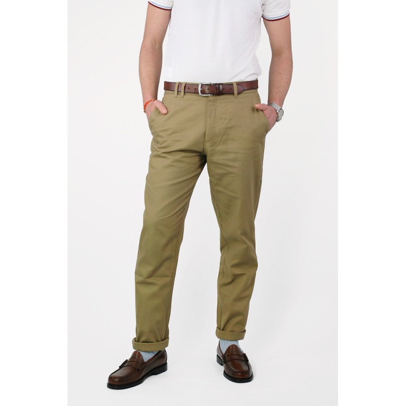 Norwood Regular Fit Cotton Hopsack Beige – Trousers