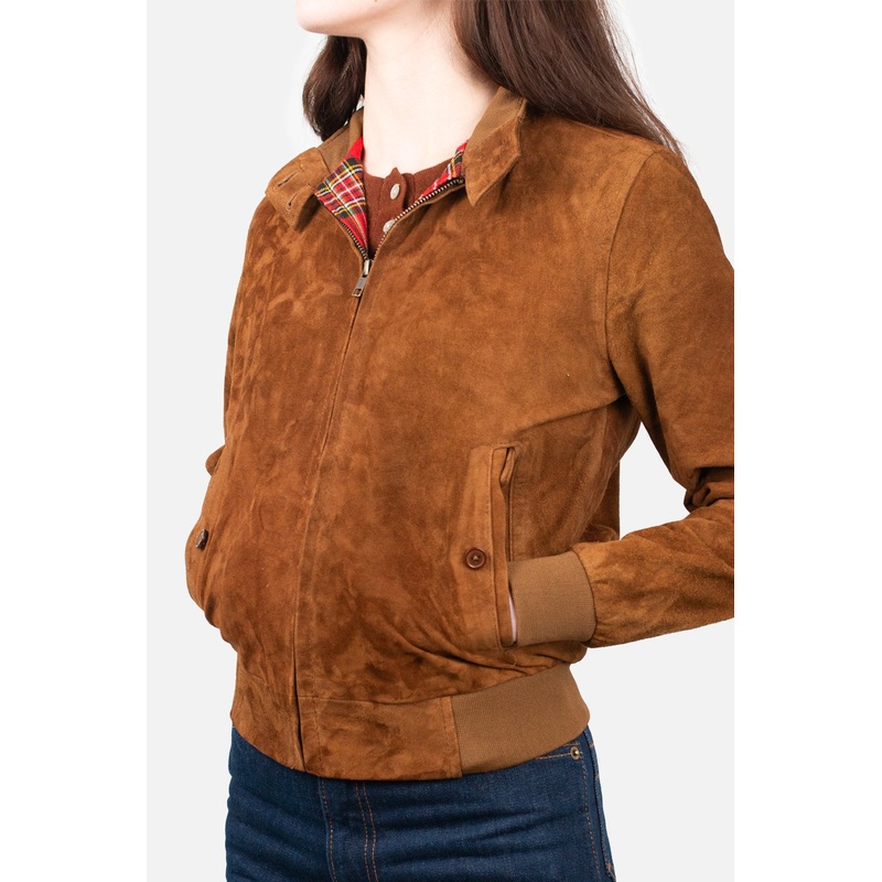Women’s Tobacco Suede Premium – Harrington Jacket