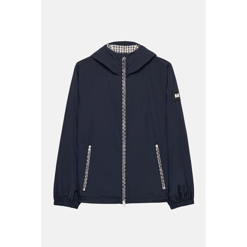 Campania Navy Check Windbreaker – Jacket