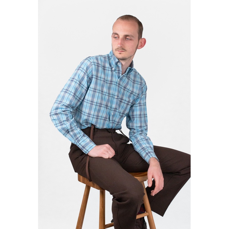 Dizzy Madras Summer Sky Blue/White/Navy Check – Shirt