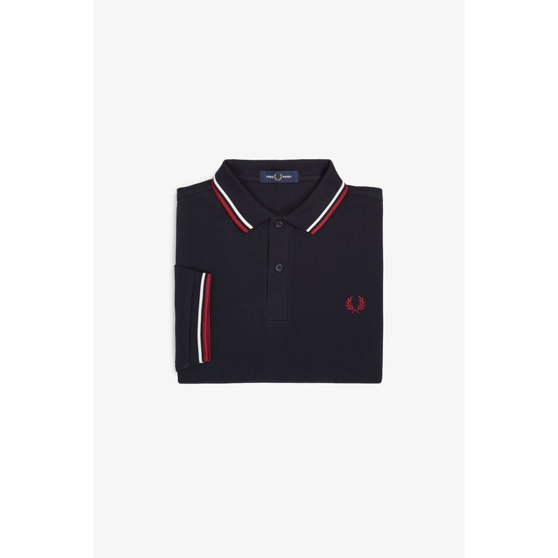 M3600 Navy / Snow White / Burnt Red Twin Tipped – Polo