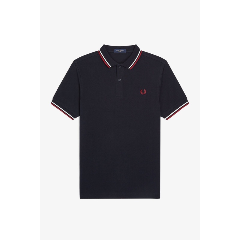 M3600 Navy / Snow White / Burnt Red Twin Tipped – Polo