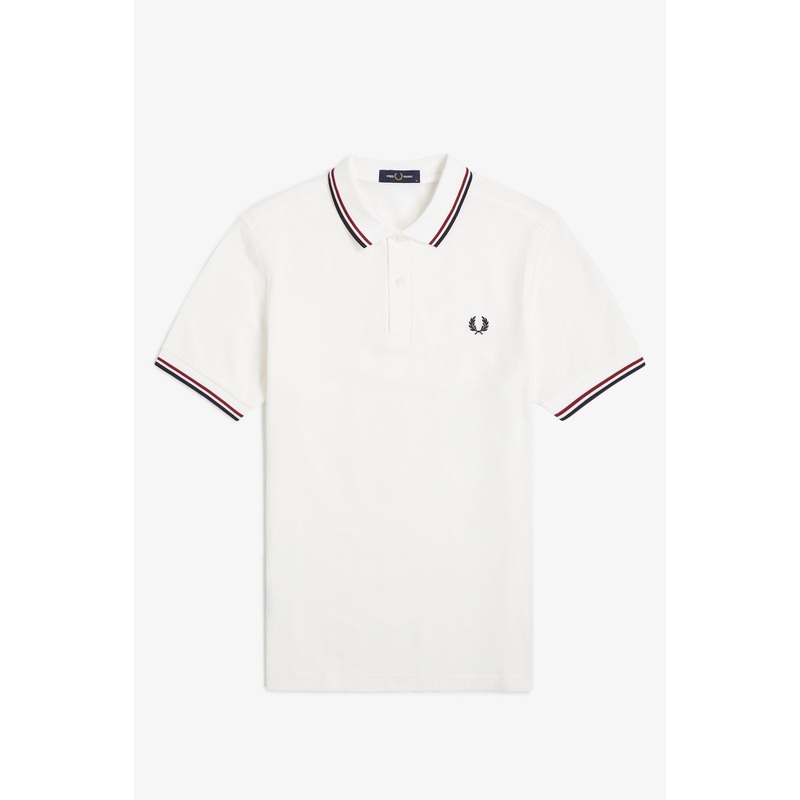 M3600 Snow White / Burnt Red / Navy Twin Tipped – Polo