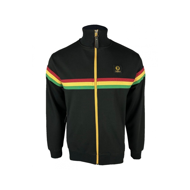 Trojan Black Retro Stripe – Track Top