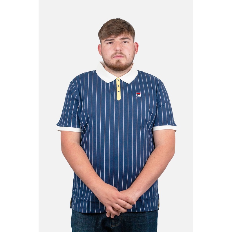 BB1 Classic Vintage Striped 413 Fila Navy / Raffia / Gardenia – Polo
