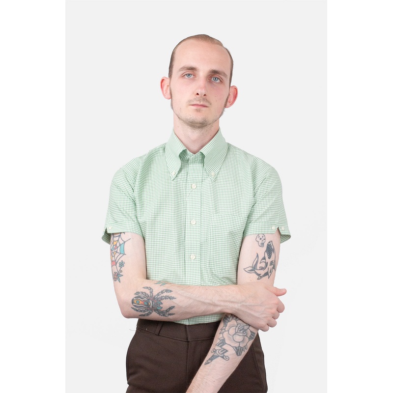 Gingham ‘Rice’ Green – Shirt|S|M|L|XL|XXL|3XL