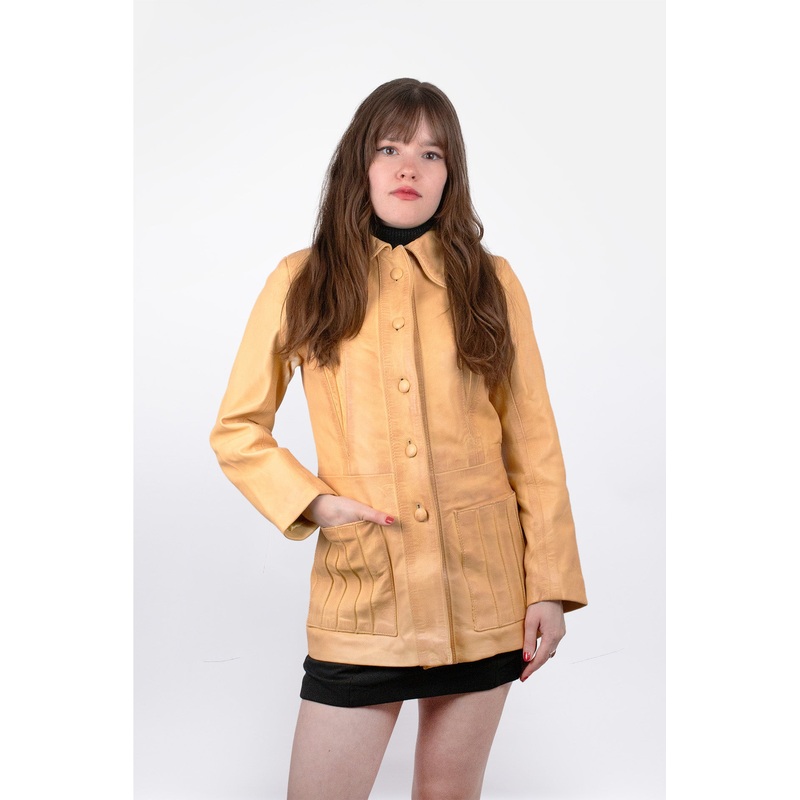 The Avery Butterscotch Leather – Jacket