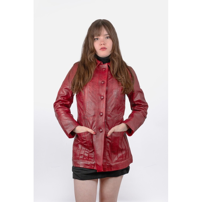 The Avery Oxblood Leather – Jacket