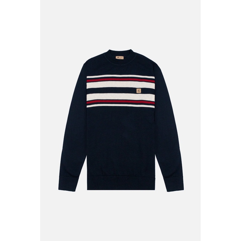 Vintage Liam Navy – Crew Neck Knit