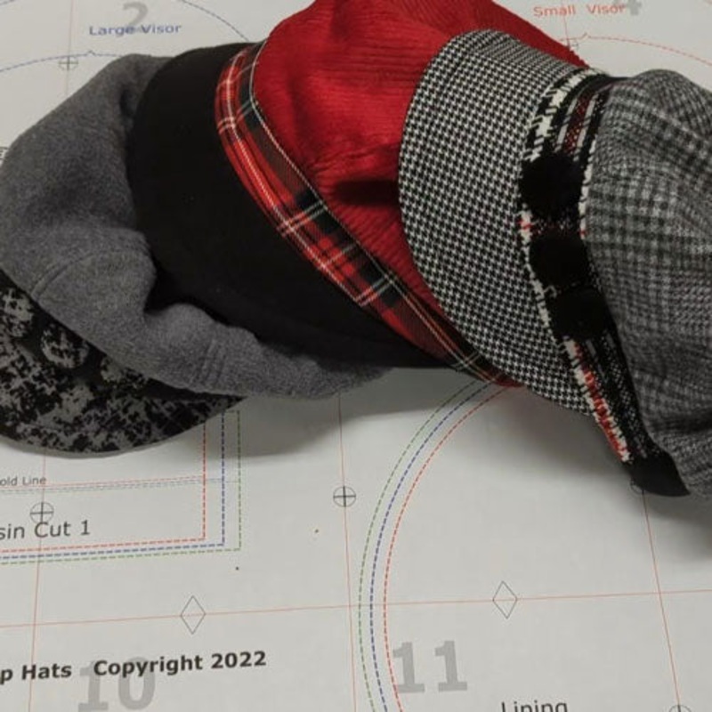 Boho Fashion Cap, Digital Sewing Pattern, in A4 printer paper format