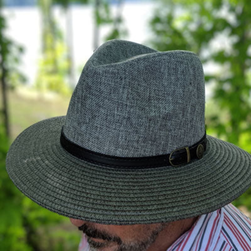 Men’s summer Fedora in Charcoal, one size