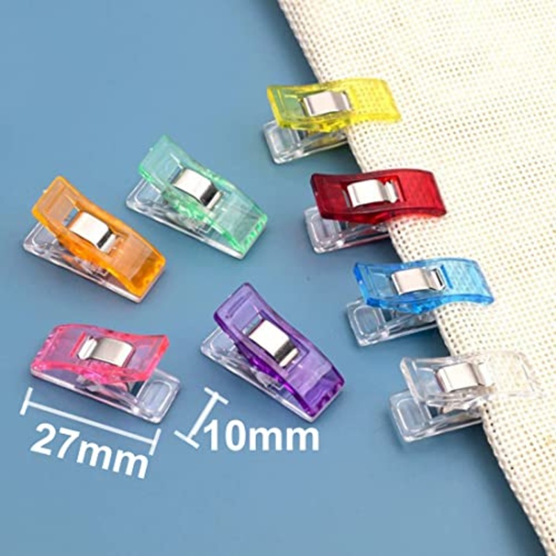 Otylzto Sewing Clips, 120 Pcs with Plastic Box, Premium Quilting Clips for Supplies Crafting Tools, Assorted Colors