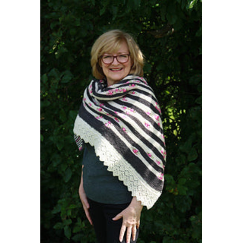 Floral Bouquet Striped Shawl Kit