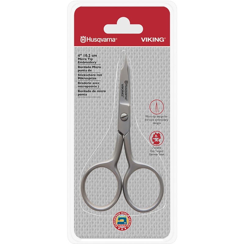 HUSQVARNA VIKING 10.2cm Micro Tip Straight Blade Scissor