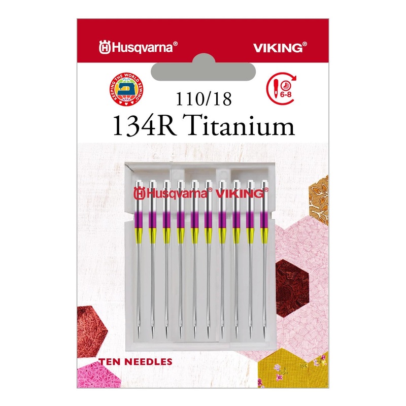 HUSQVARNA VIKING 134R Titanium Needles Size 110/18 10-Pack