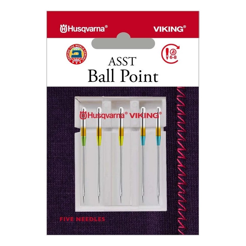 HUSQVARNA VIKING Ball Point Needles Assorted Sizes 5-Pack