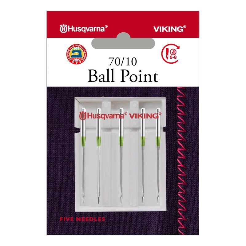 HUSQVARNA VIKING Ball Point Needles Size 70/10 5-Pack