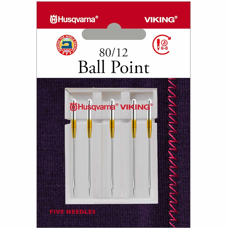 HUSQVARNA VIKING Ball Point Needles Size 80/12 5-Pack