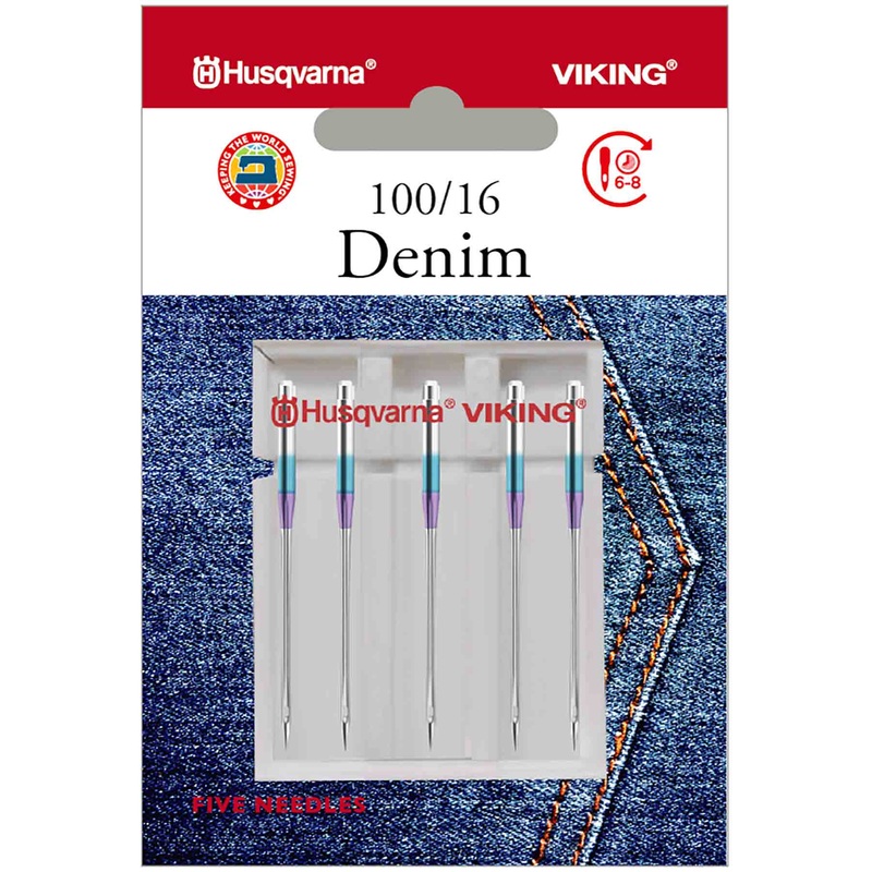 HUSQVARNA VIKING Denim Needles Size 100/16 5-Pack