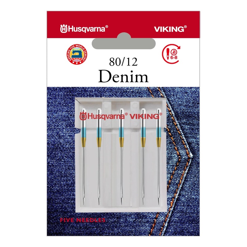 HUSQVARNA VIKING Denim Needles Size 80/12 5-pack