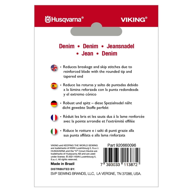 HUSQVARNA VIKING Denim Needles Size 90/14 5-Pack