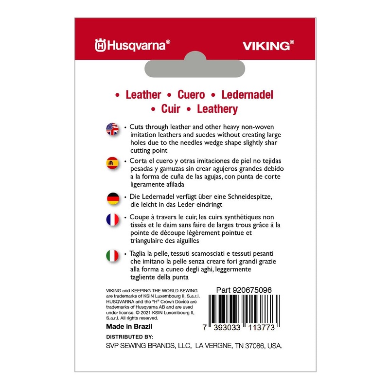 HUSQVARNA VIKING Leather Needles Size 110/18 5-Pack