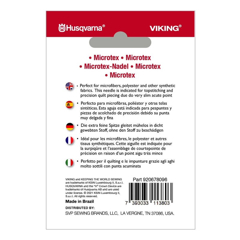 HUSQVARNA VIKING Microtex Needles Size 80/12 5-Pack