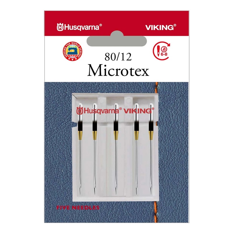 HUSQVARNA VIKING Microtex Needles Size 80/12 5-Pack