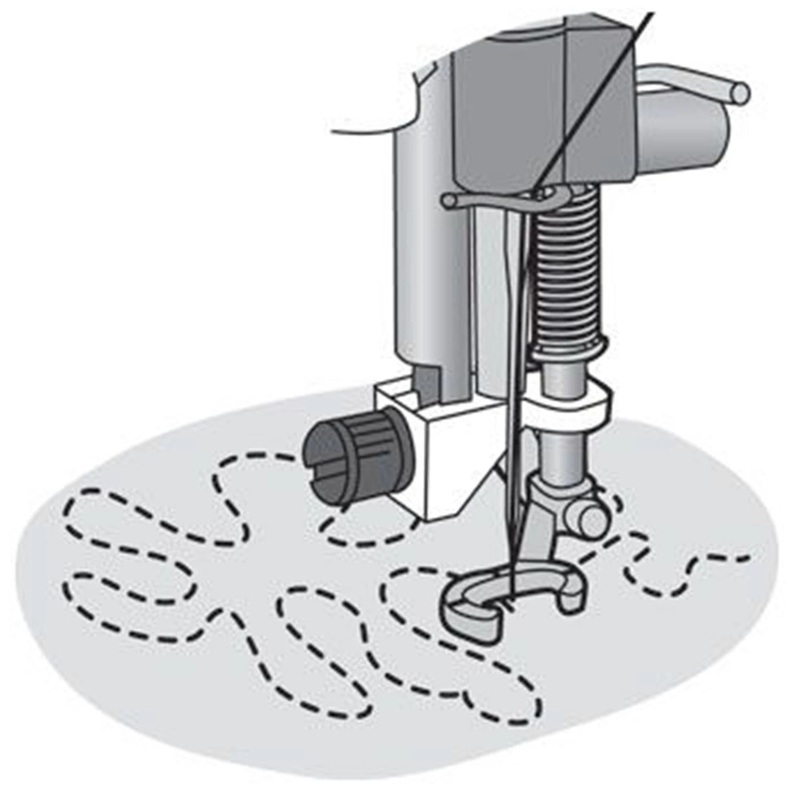 HUSQVARNA VIKING Open Toe Free Motion Spring Foot (Spring Action) (8,9)